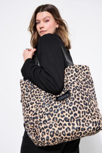 Moda za polnejše Torba prošivena s leopard uzorkom plus velikost, xxl, Ulla Popken in Johann Popken (JP1880)