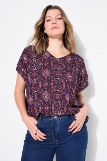 Moda za polnejše Bluza s mandala printom plus velikost, xxl, Ulla Popken in Johann Popken (JP1880)