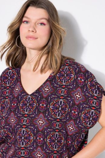 Moda za polnejše Bluza s mandala printom plus velikost, xxl, Ulla Popken in Johann Popken (JP1880)