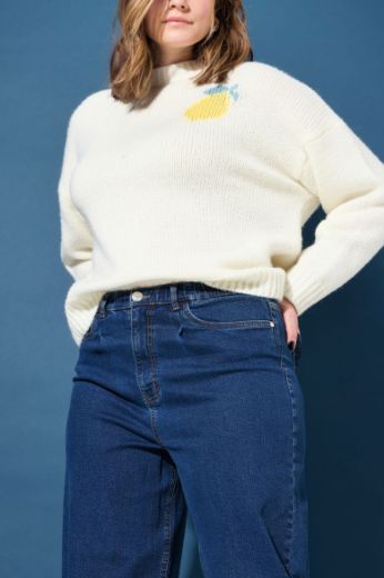 Moda za polnejše Traperice visokog struka širokih nogavica plus velikost, xxl, Ulla Popken in Johann Popken (JP1880)