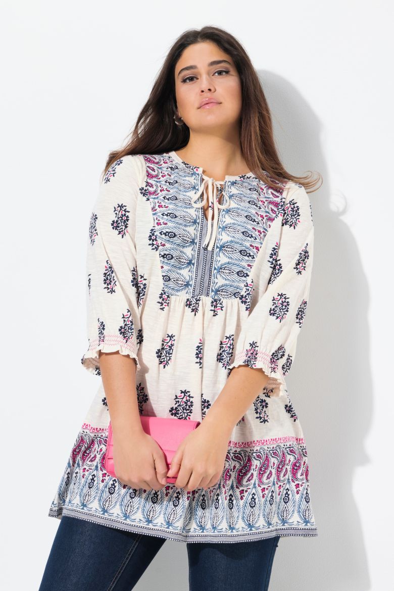 Moda za polnejše Tunika 3/4 rukava A kroja plus velikost, xxl, Ulla Popken in Johann Popken (JP1880)