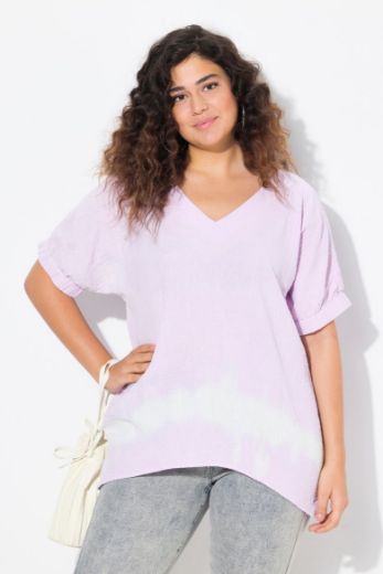 Moda za polnejše Bluza kratkih rukava V ovratnika plus velikost, xxl, Ulla Popken in Johann Popken (JP1880)