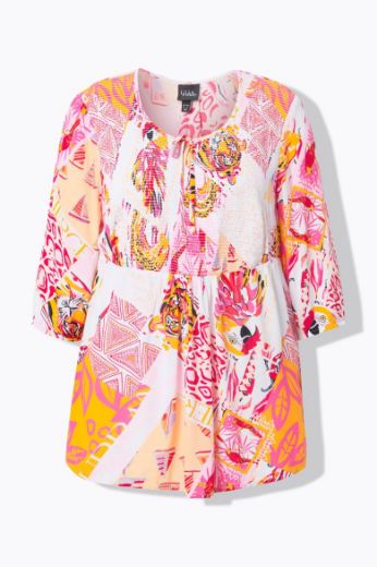 Moda za polnejše Bluza 3/4 rukava A kroja plus velikost, xxl, Ulla Popken in Johann Popken (JP1880)