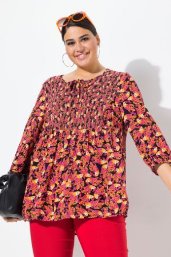 Moda za polnejše Bluza 3/4 rukava A kroja plus velikost, xxl, Ulla Popken in Johann Popken (JP1880)