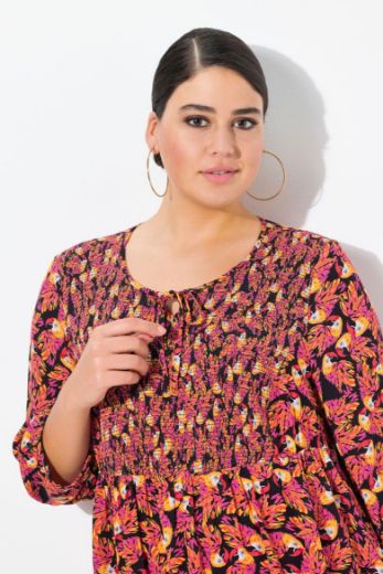 Moda za polnejše Bluza 3/4 rukava A kroja plus velikost, xxl, Ulla Popken in Johann Popken (JP1880)