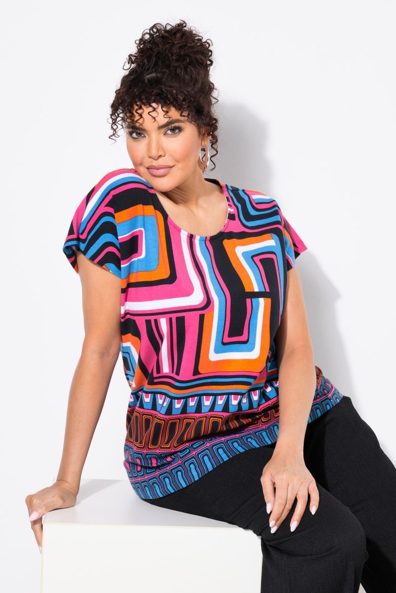 Moda za polnejše Majica kratkih rukava okruglog ovratnika plus velikost, xxl, Ulla Popken in Johann Popken (JP1880)