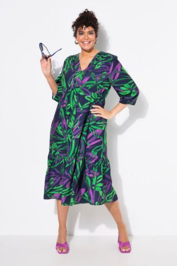 Moda za polnejše Haljina 3/4 rukava A kroja plus velikost, xxl, Ulla Popken in Johann Popken (JP1880)