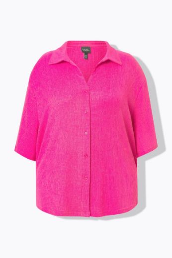 Moda za polnejše Bluza polu rukava na kopčanje plus velikost, xxl, Ulla Popken in Johann Popken (JP1880)
