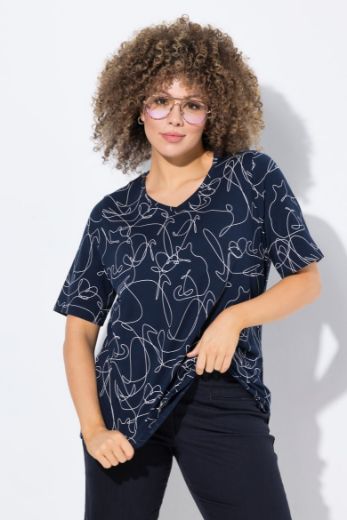 Moda za polnejše Majica kratkih rukava V ovratnika plus velikost, xxl, Ulla Popken in Johann Popken (JP1880)