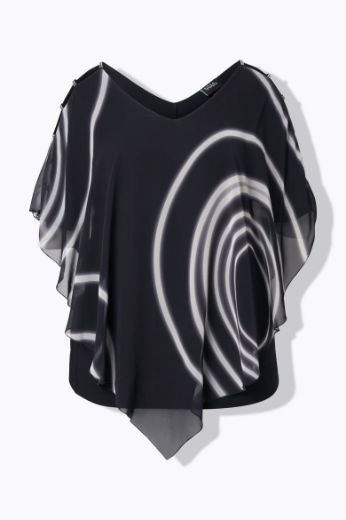 Moda za polnejše Bluza dvoslojna V ovratnika plus velikost, xxl, Ulla Popken in Johann Popken (JP1880)