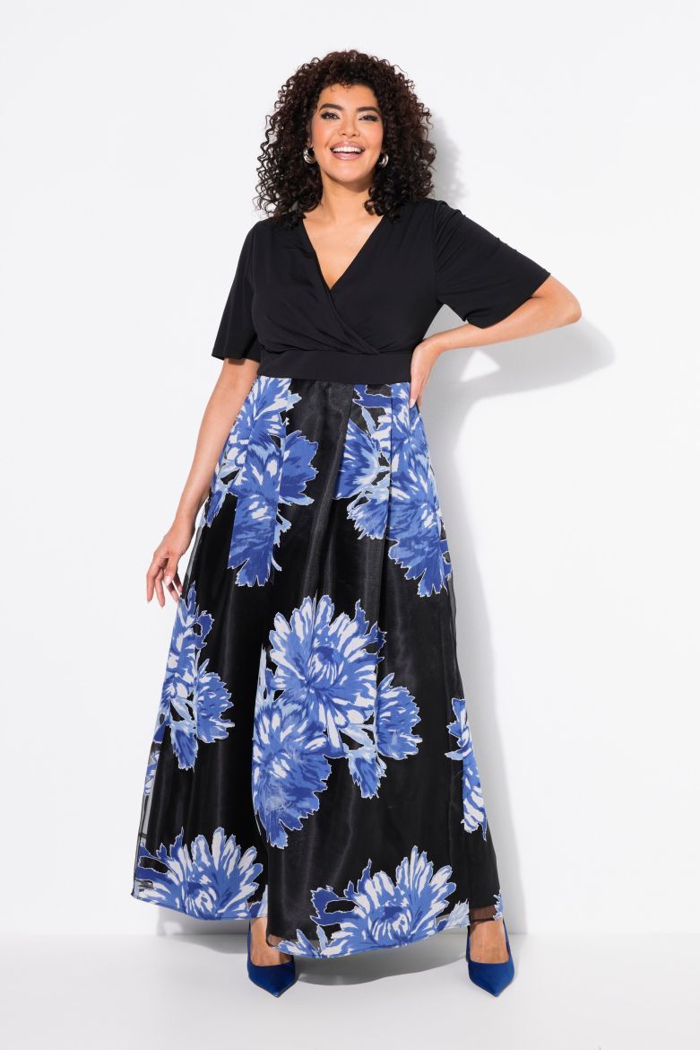 Moda za polnejše Haljina maxi V ovratnika plus velikost, xxl, Ulla Popken in Johann Popken (JP1880)