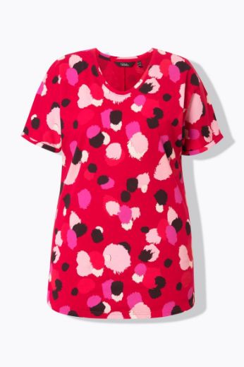 Moda za polnejše Majica kratkih rukava s printom nepravilnih krugova plus velikost, xxl, Ulla Popken in Johann Popken (JP1880)