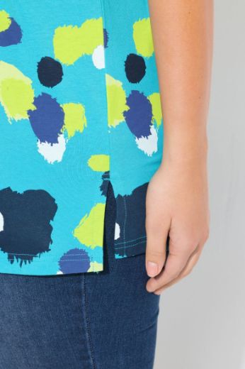 Moda za polnejše Majica kratkih rukava s printom nepravilnih krugova plus velikost, xxl, Ulla Popken in Johann Popken (JP1880)