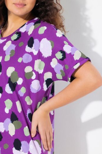 Moda za polnejše Majica kratkih rukava s printom nepravilnih krugova plus velikost, xxl, Ulla Popken in Johann Popken (JP1880)