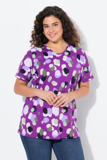 Moda za polnejše Majica kratkih rukava s printom nepravilnih krugova plus velikost, xxl, Ulla Popken in Johann Popken (JP1880)