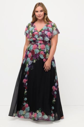 Moda za polnejše Haljina maxi V ovratnika plus velikost, xxl, Ulla Popken in Johann Popken (JP1880)