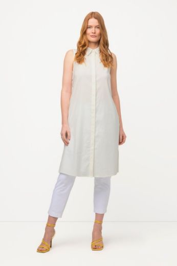 Moda za polnejše Bluza bez rukava lanena dužeg kroja plus velikost, xxl, Ulla Popken in Johann Popken (JP1880)