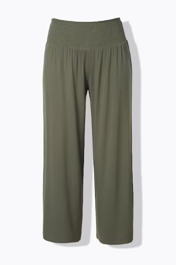 Moda za polnejše Hlače Marlene širok kroj črne 50+ plus velikost, xxl, Ulla Popken in Johann Popken (JP1880)