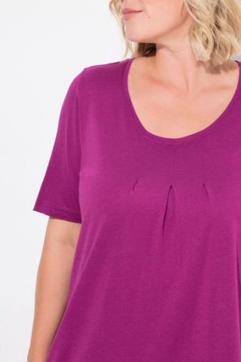 Moda za polnejše Majica s naborima duži model plus velikost, xxl, Ulla Popken in Johann Popken (JP1880)