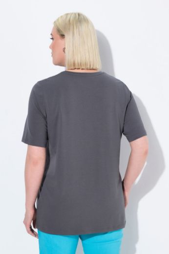 Moda za polnejše Majica V izreza A kroja kratkih rukava plus velikost, xxl, Ulla Popken in Johann Popken (JP1880)