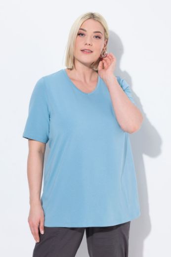 Moda za polnejše Majica V izreza A kroja kratkih rukava plus velikost, xxl, Ulla Popken in Johann Popken (JP1880)