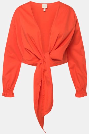 Moda za polnejše Bluza kraćeg kroja na vezanje plus velikost, xxl, Ulla Popken in Johann Popken (JP1880)