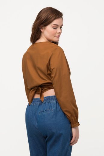 Moda za polnejše Bluza kraćeg kroja na vezanje plus velikost, xxl, Ulla Popken in Johann Popken (JP1880)