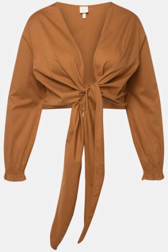 Moda za polnejše Bluza kraćeg kroja na vezanje plus velikost, xxl, Ulla Popken in Johann Popken (JP1880)