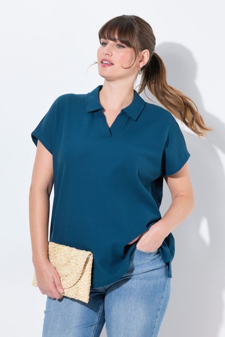 Moda za polnejše Majica Polo plus velikost, xxl, Ulla Popken in Johann Popken (JP1880)