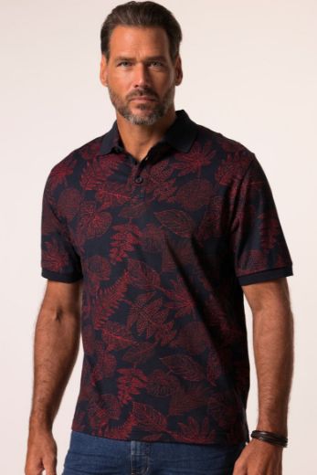 Moda za polnejše Majica Polo kratkih rukava motiv lišća plus velikost, xxl, Ulla Popken in Johann Popken (JP1880)