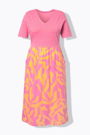 Moda za polnejše Haljina kratkih rukava pamučna sa elastanom plus velikost, xxl, Ulla Popken in Johann Popken (JP1880)