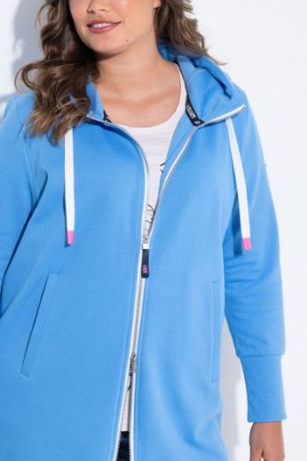 Moda za polnejše Majica dugih rukava s patentnim zatvaračem i kapuljačom dužeg kroja plus velikost, xxl, Ulla Popken in Johann Popken (JP1880)