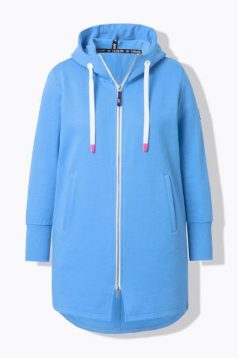 Moda za polnejše Majica dugih rukava s patentnim zatvaračem i kapuljačom dužeg kroja plus velikost, xxl, Ulla Popken in Johann Popken (JP1880)