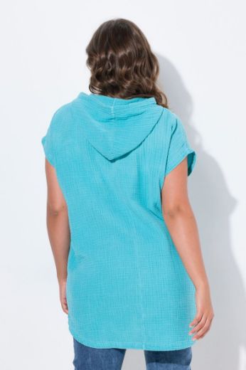 Moda za polnejše Bluza kratkih rukava s kapuljačom plus velikost, xxl, Ulla Popken in Johann Popken (JP1880)