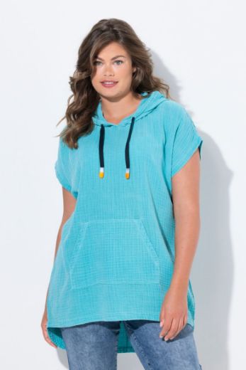 Moda za polnejše Bluza kratkih rukava s kapuljačom plus velikost, xxl, Ulla Popken in Johann Popken (JP1880)