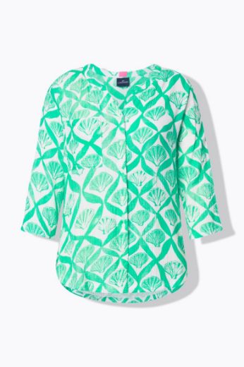 Moda za polnejše Bluza 3/4 rukava V ovratnika plus velikost, xxl, Ulla Popken in Johann Popken (JP1880)