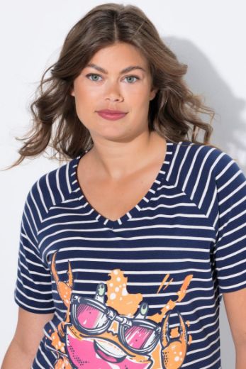 Moda za polnejše Majica kratkih rukava V ovratnika plus velikost, xxl, Ulla Popken in Johann Popken (JP1880)