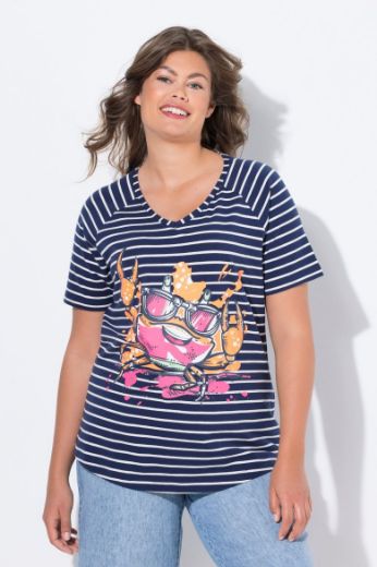 Moda za polnejše Majica kratkih rukava V ovratnika plus velikost, xxl, Ulla Popken in Johann Popken (JP1880)