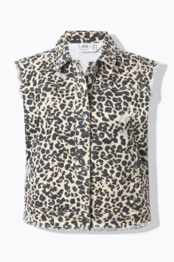 Moda za polnejše Prsluk od trapera s leopard uzorkom plus velikost, xxl, Ulla Popken in Johann Popken (JP1880)