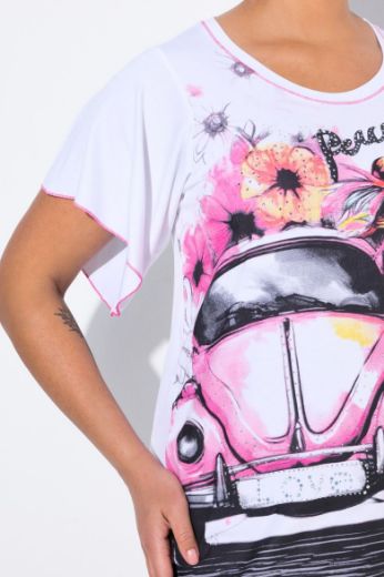 Moda za polnejše Majica kratkih rukava plus velikost, xxl, Ulla Popken in Johann Popken (JP1880)