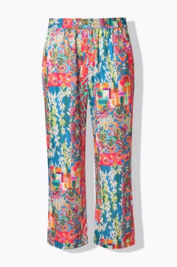 Moda za polnejše Hlače širokih nogavica s etno printom plus velikost, xxl, Ulla Popken in Johann Popken (JP1880)