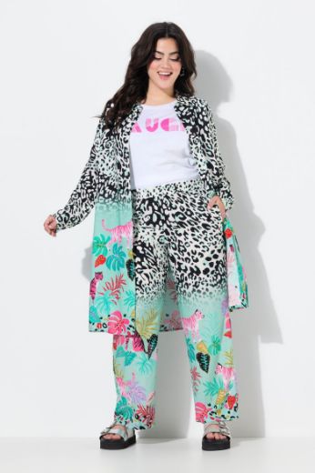 Moda za polnejše Hlače širokih nogavica s leopard uzorkom plus velikost, xxl, Ulla Popken in Johann Popken (JP1880)