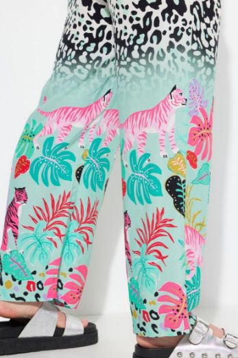Moda za polnejše Hlače širokih nogavica s leopard uzorkom plus velikost, xxl, Ulla Popken in Johann Popken (JP1880)