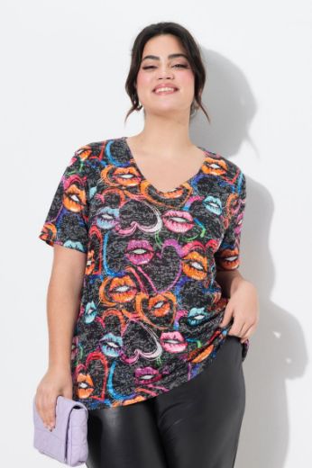 Moda za polnejše Majica kratkih rukava plus velikost, xxl, Ulla Popken in Johann Popken (JP1880)
