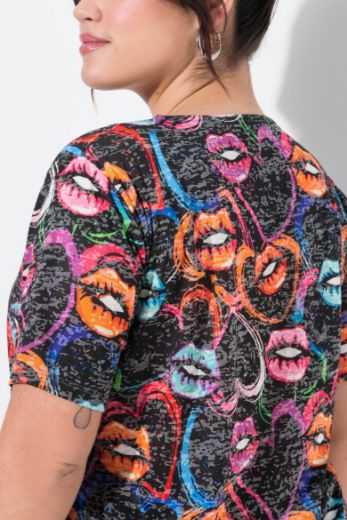 Moda za polnejše Majica kratkih rukava plus velikost, xxl, Ulla Popken in Johann Popken (JP1880)