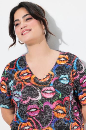Moda za polnejše Majica kratkih rukava plus velikost, xxl, Ulla Popken in Johann Popken (JP1880)