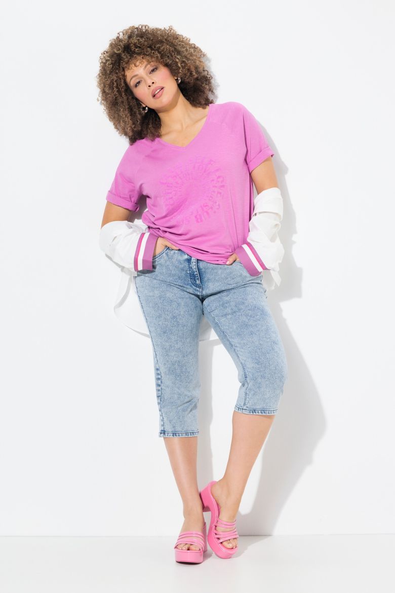 Moda za polnejše Traperice Capri plus velikost, xxl, Ulla Popken in Johann Popken (JP1880)