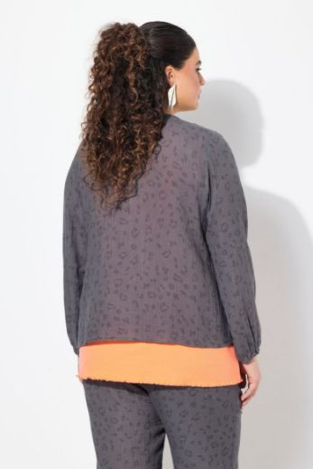 Moda za polnejše Kardigan od muslina s leopard uzorkom plus velikost, xxl, Ulla Popken in Johann Popken (JP1880)