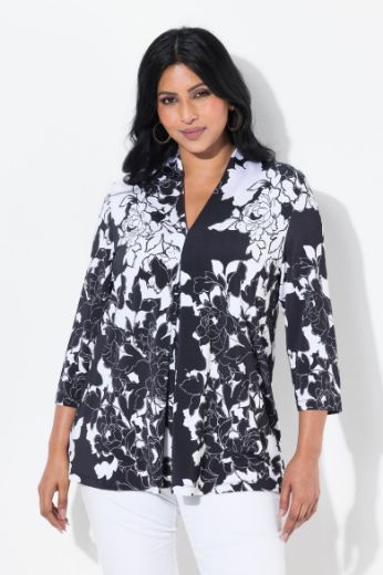 Moda za polnejše Bluza 3/4 rukava A kroja plus velikost, xxl, Ulla Popken in Johann Popken (JP1880)