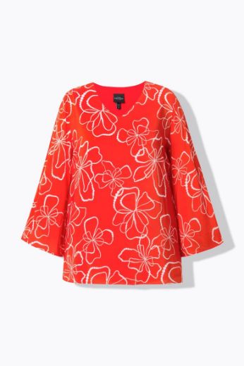 Moda za polnejše Bluza dugih rukava V ovratnika plus velikost, xxl, Ulla Popken in Johann Popken (JP1880)